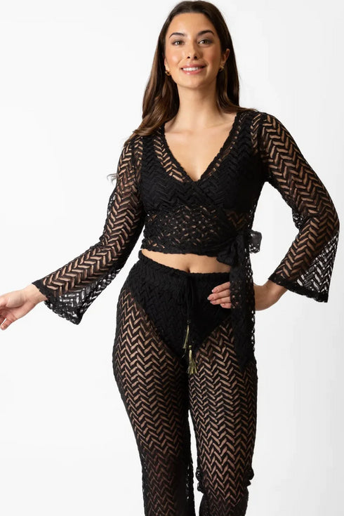 Koy Resort Zuma Long Sleeve Wrap Top
